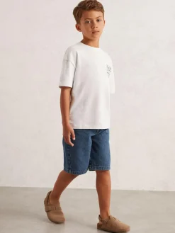 Reiss Mid Blue Bryan 13-14 yrs Denim Bermuda Shorts^ Shorts