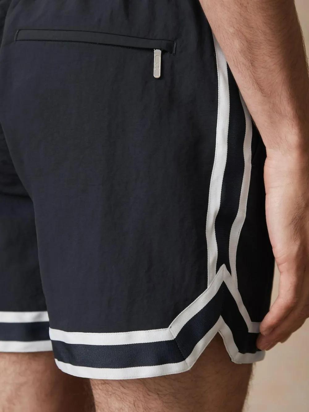 Reiss Baller | Ché Stripe-Trim Swim Shorts^ Swimwear
