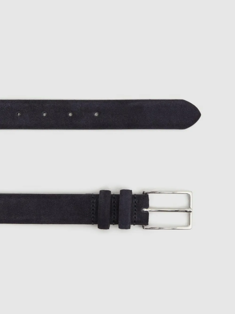 Reiss Dante Suede Belt Navy