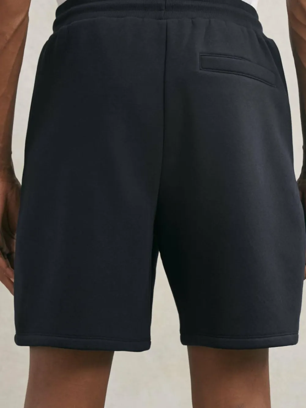 New Reiss Dusk Cotton-Blend Drawstring Shorts Navy