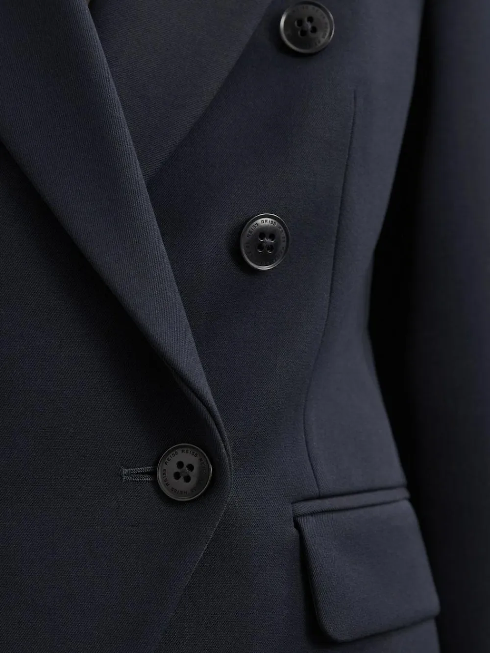 Online Reiss Gabi Double-Breasted Suit Blazer Navy