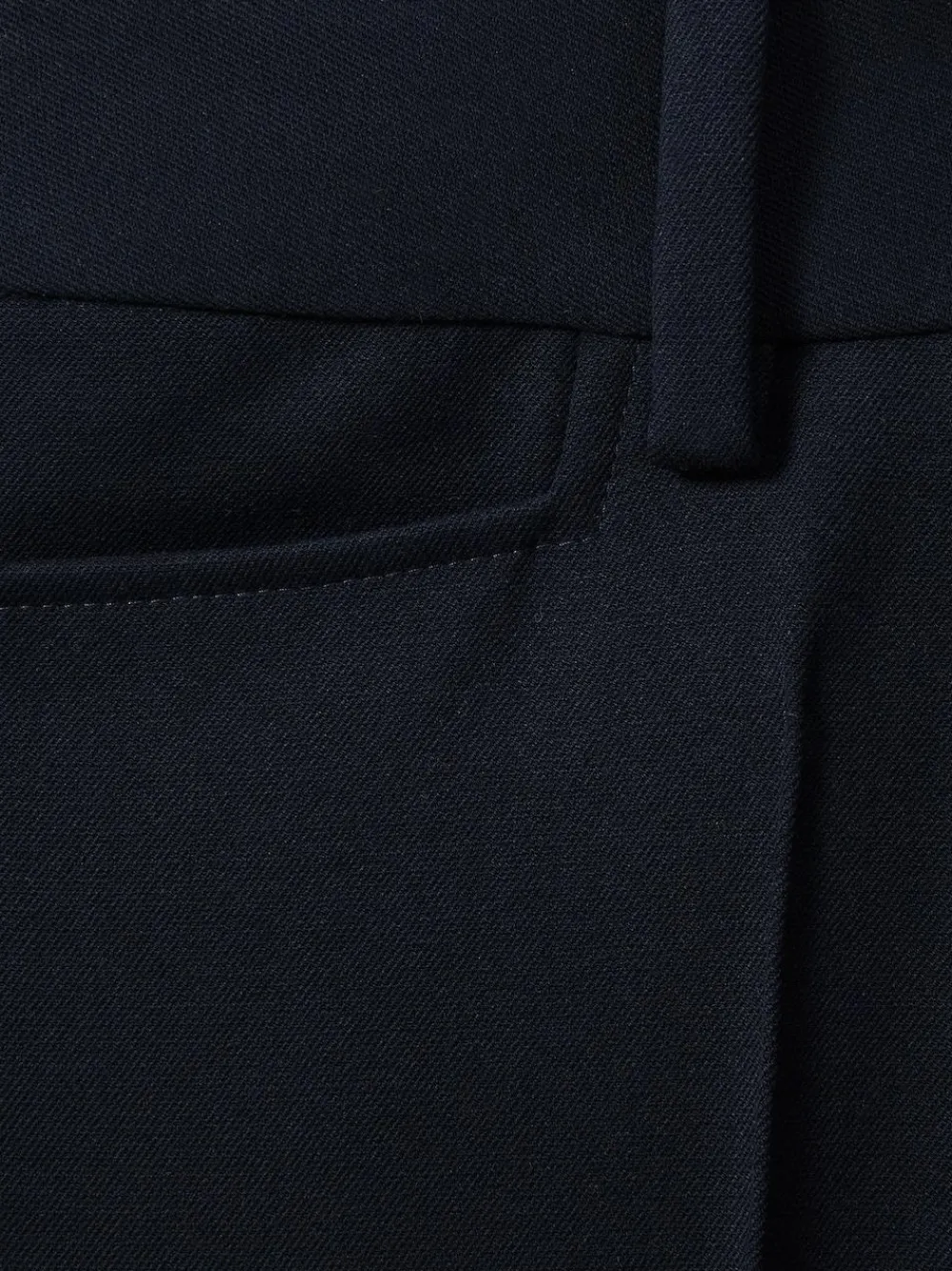 Reiss Gabi Petite Flared Suit Trousers Navy