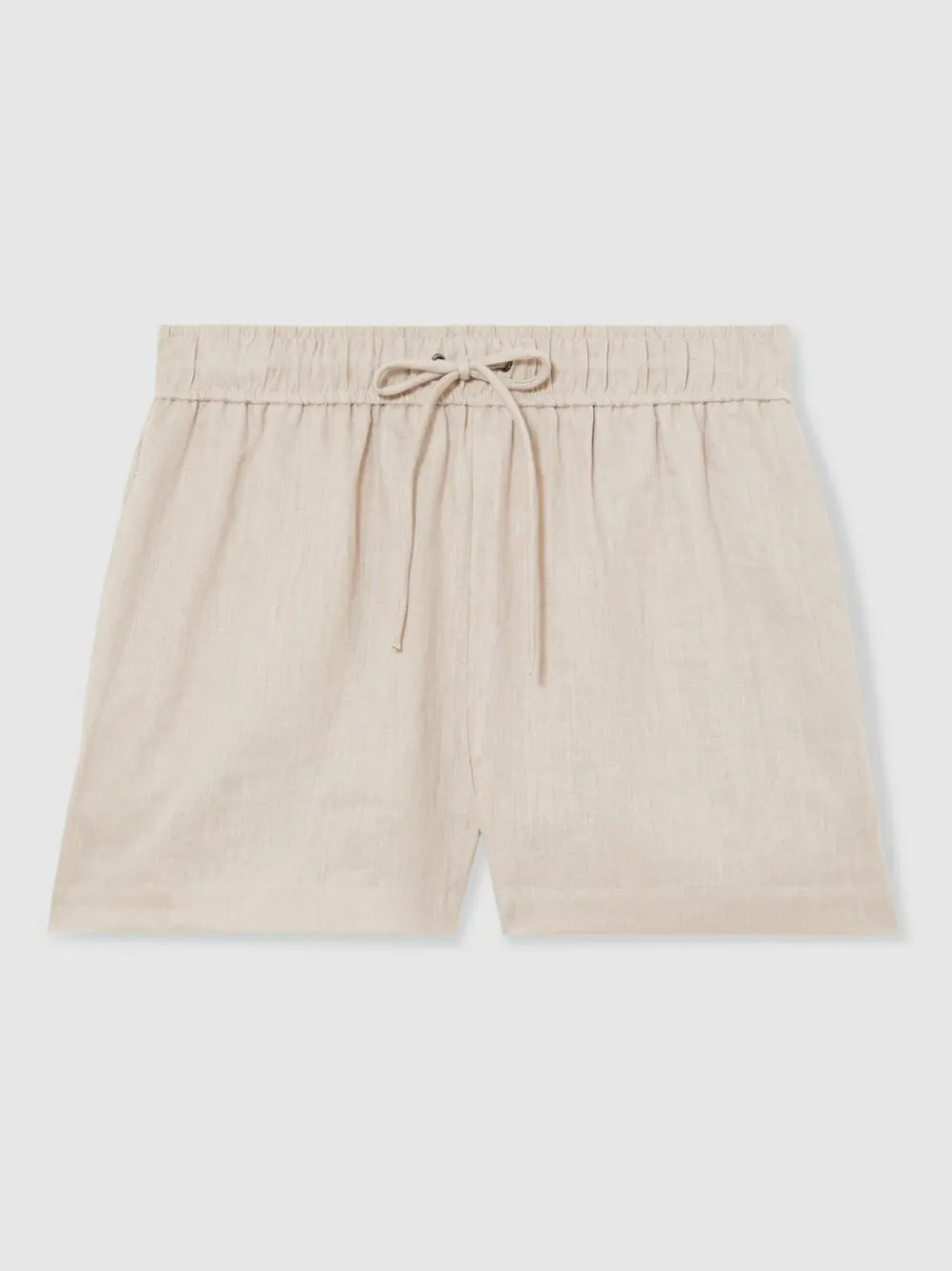 Reiss Neutral Willow Linen-Blend Drawstring Shorts^Women Shorts