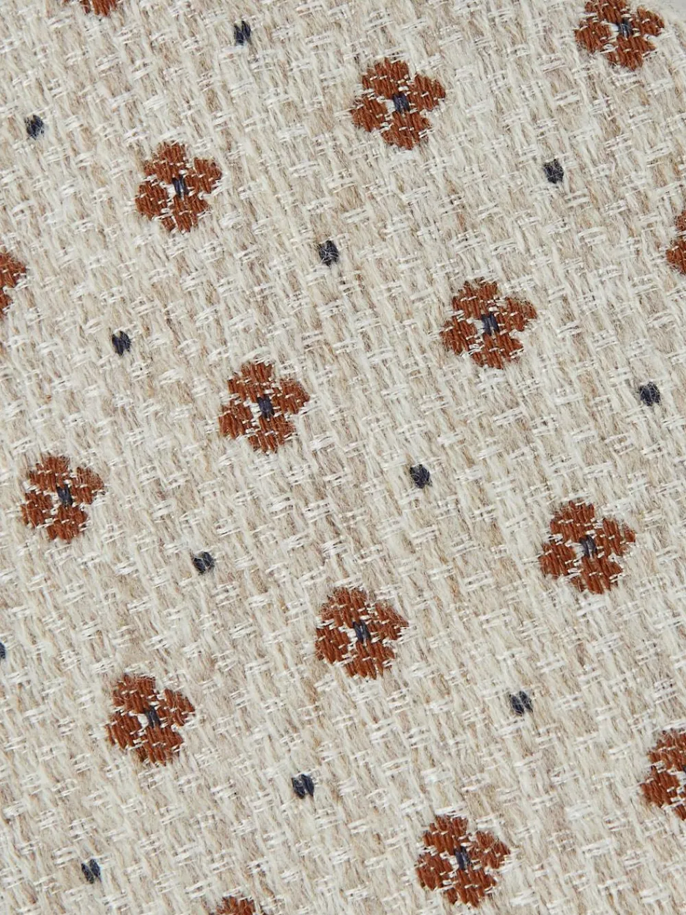 Online Reiss Tullio Wool-Silk Floral-Medallion Tie Oatmeal Melange
