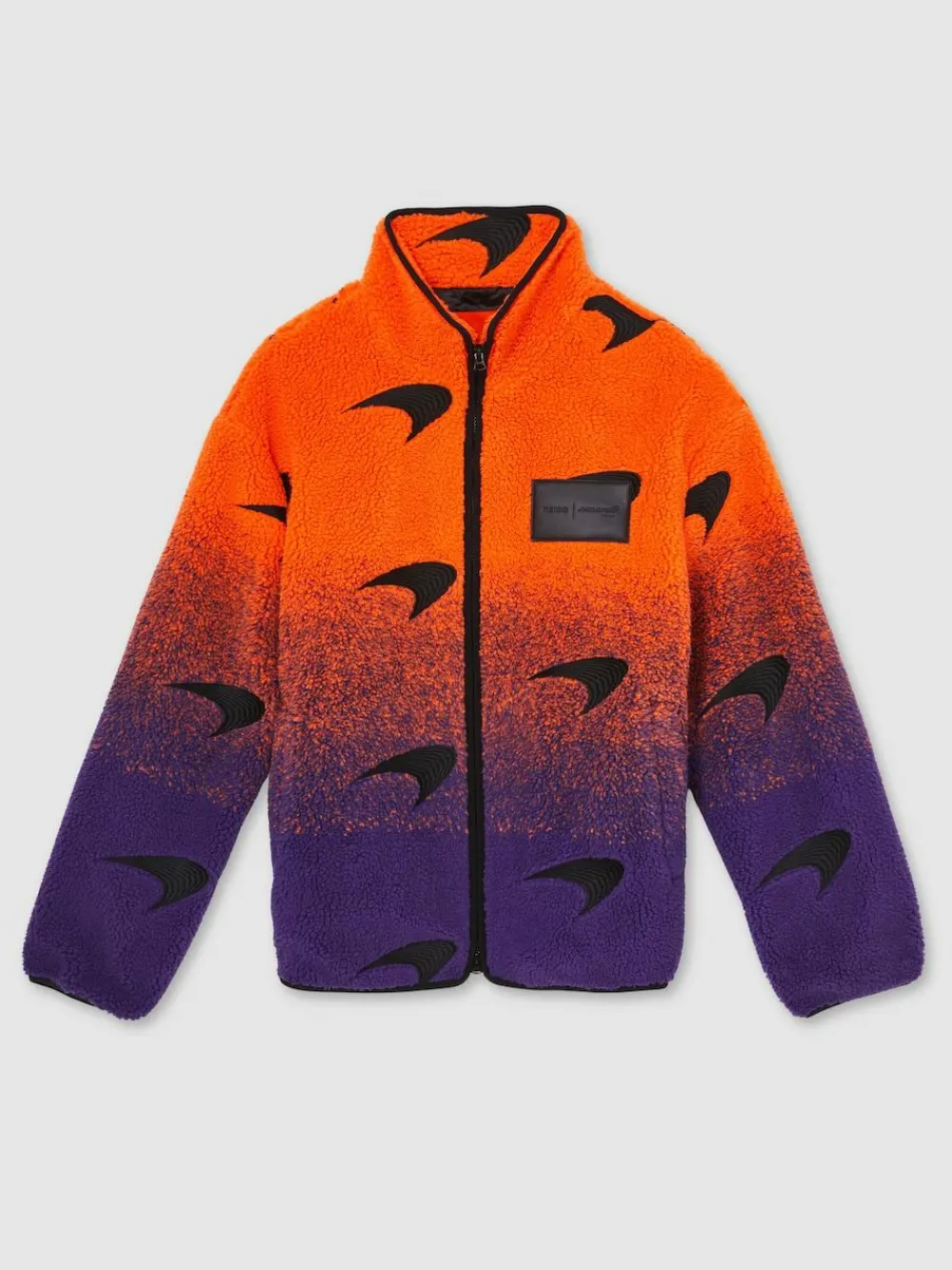 Reiss Papaya Orange/Purple Drift Unisex Fit McLaren F1 Team Ombré Fleece Jacket^ Coats & Jackets|Coats & Jackets