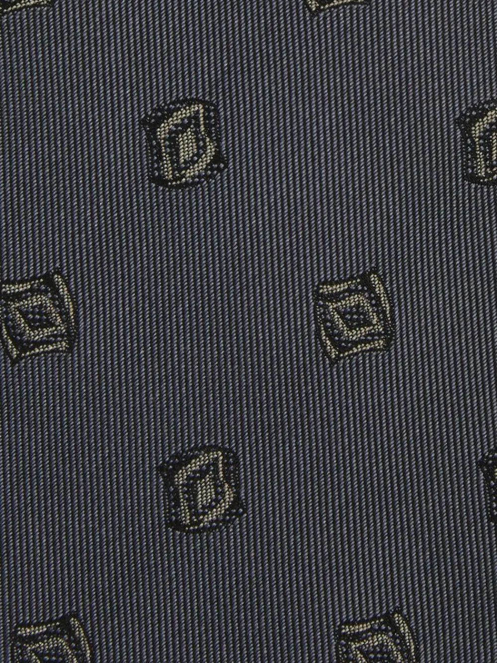 Reiss Parma Silk Blend Jacquard Tie Steel Blue