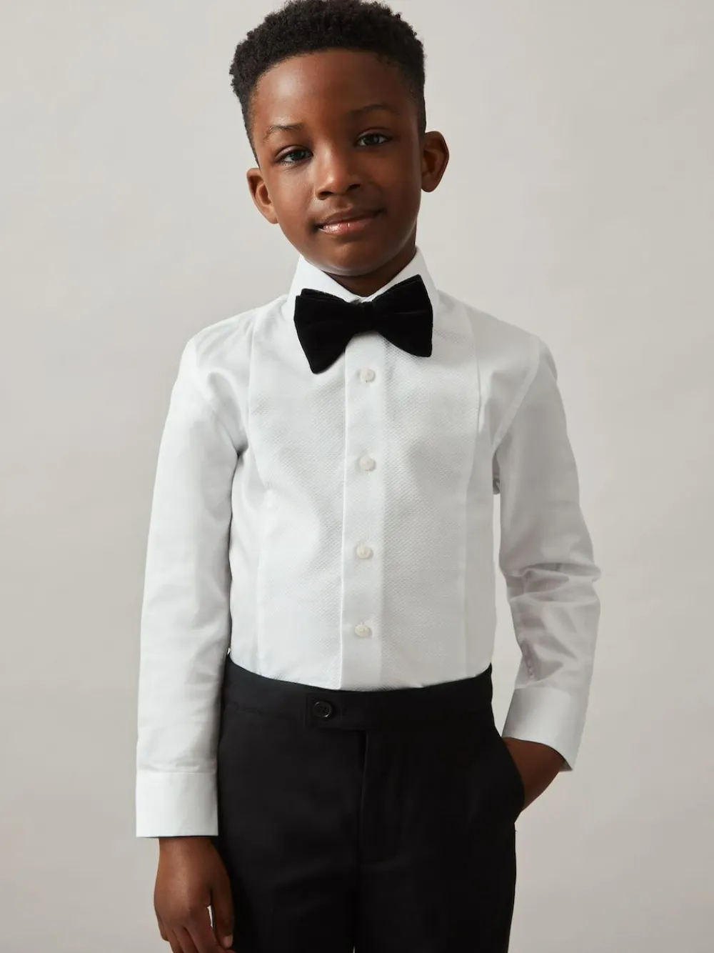 Hot Reiss White Marcel 9-13 yrs Cotton Slim-Fit Dinner Shirt