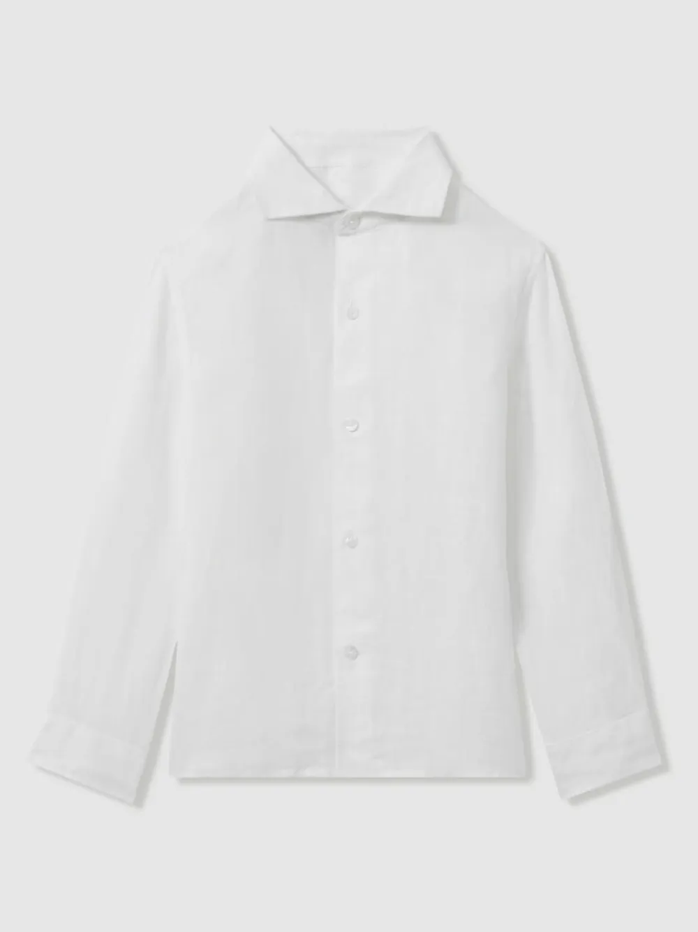 Best Reiss Ruban 3-9 yrs Linen Cutaway Collar Shirt White