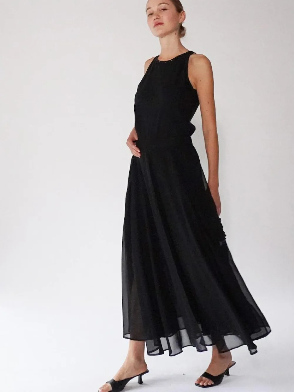 Religion Black Eligion Floaty Sheer Multi Layered Olsen Maxi Skirt^Women Skirts