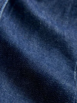 Sale Next Cinch Waist Fitted Long Sleeve Denim Shirt Rinse Blue