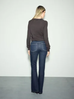 Best Next High Rise Stretch Flare Jeans Rinse Blue