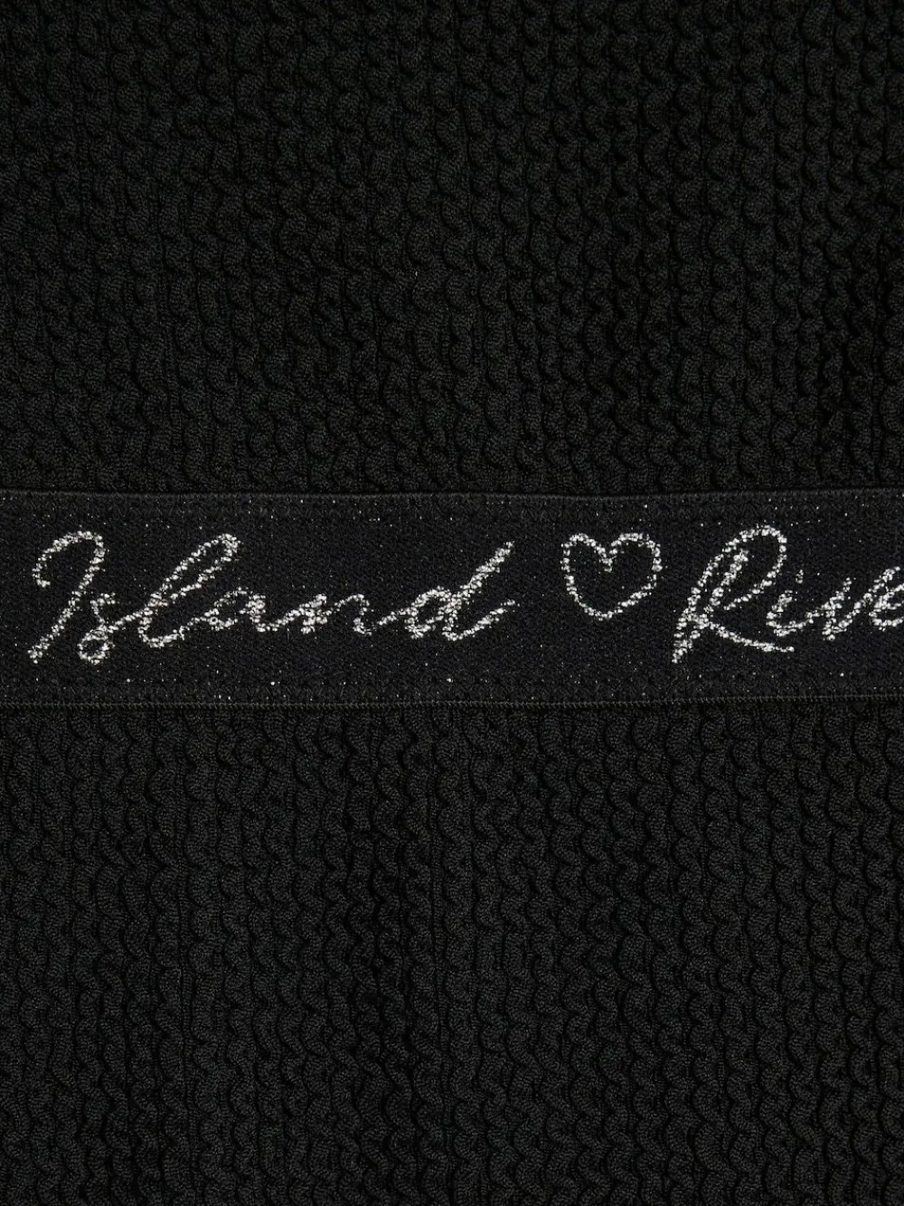 River Island Black Elastic Textured Swimsuit^ Swimwear