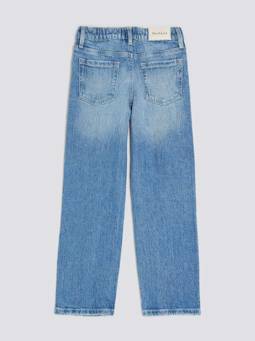 River Island Blue Ripped Straight Jeans^ Jeans
