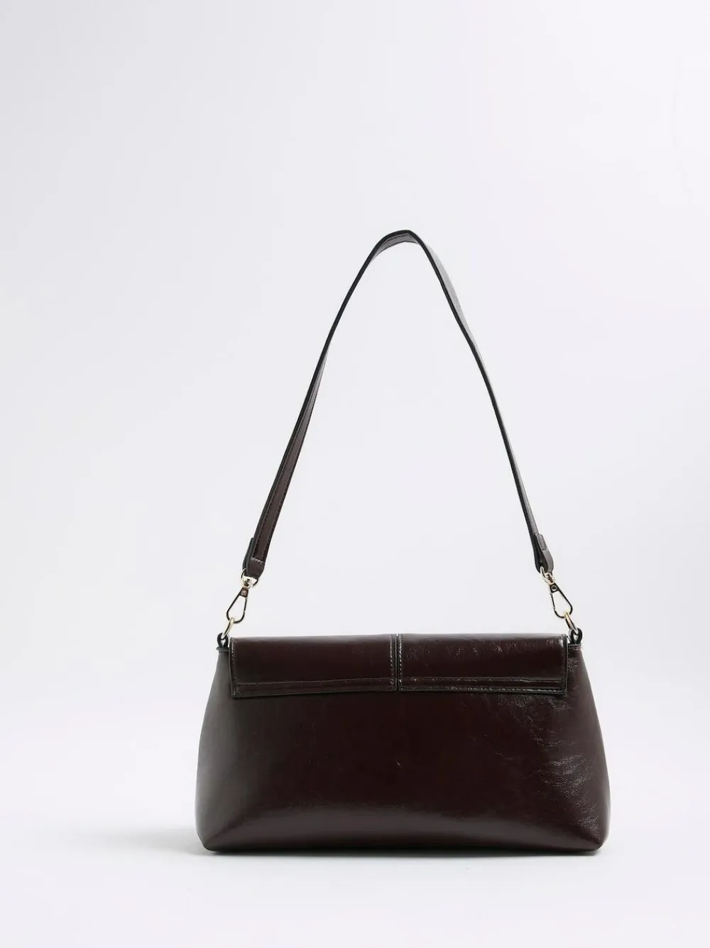 Outlet River Island Burgundy Bar Front Clutch Bag