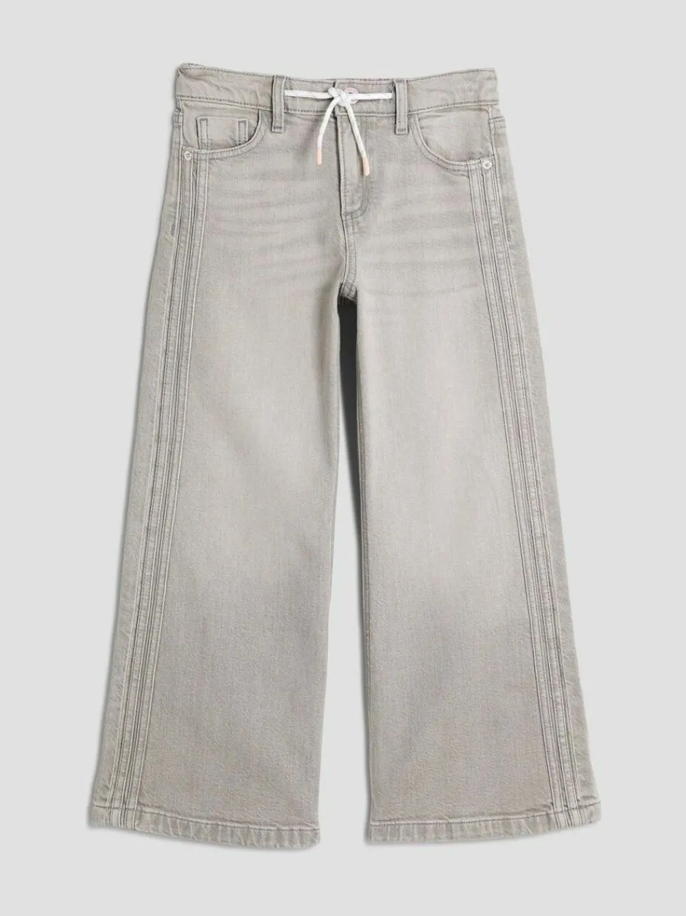 New River Island Grey Girls Pull On Wide Jeans