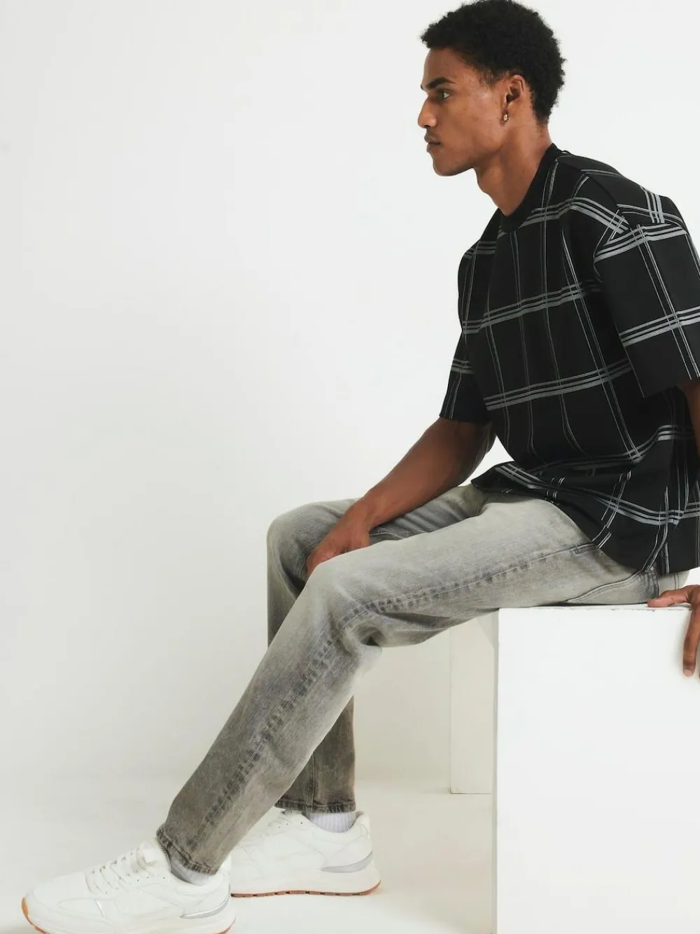 River Island Grey Slim Fit Stretch Jeans^ Jeans|Jeans