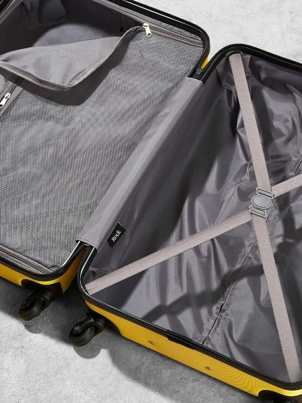 Hot Rock Luggage Seattle Large Suitcase Yellow