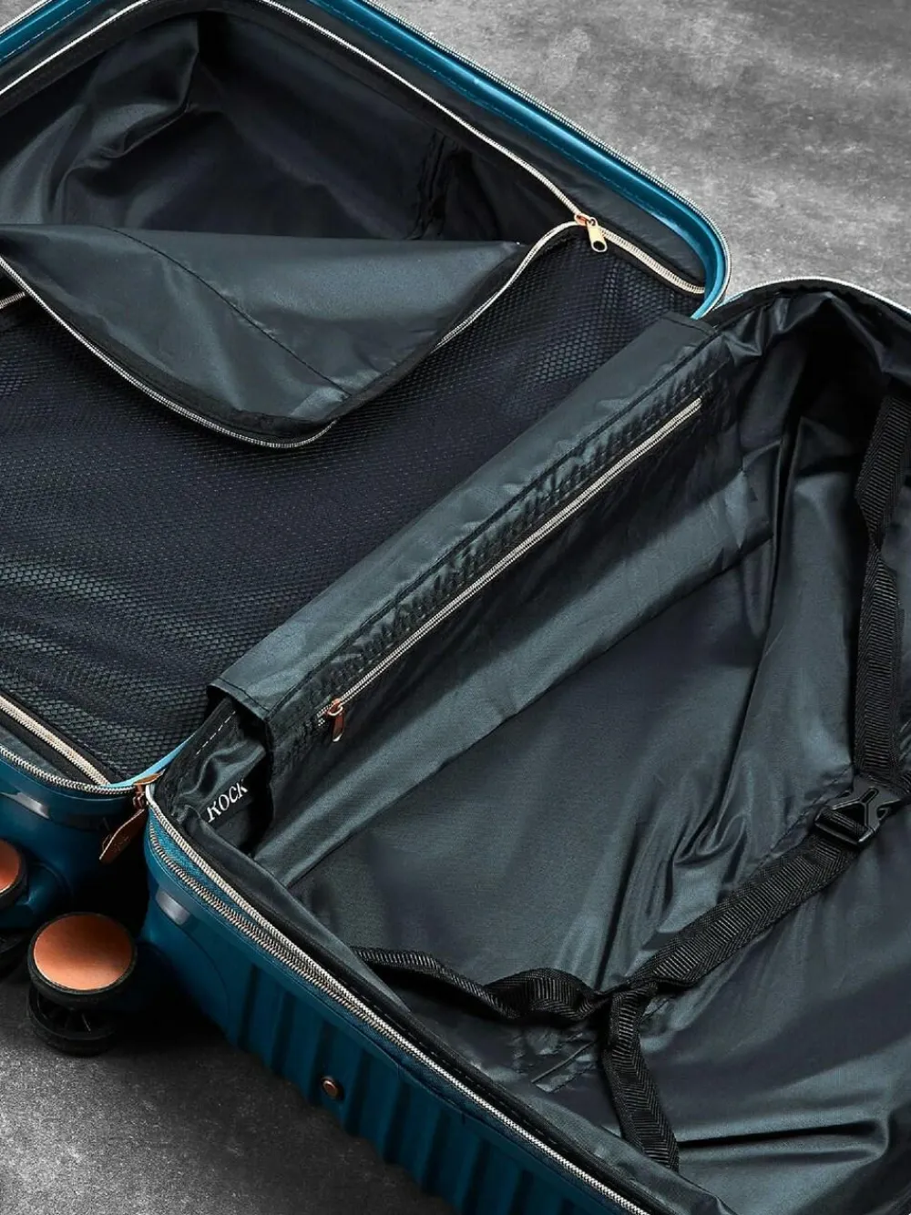 Clearance Rock Luggage Selene Cabin Suitcase Blue