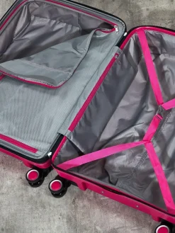 Hot Rock Luggage Sunwave Cabin Suitcase Pink