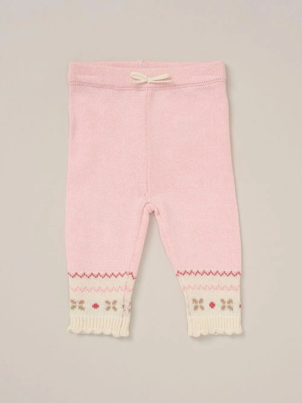 Rock-A-Bye Baby Boutique Pink True Knit Fairisle Pattern Cardigan And Trousers Outfit Set^ Knitwear & Sweaters|Knitwear