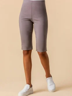 Discount Roman Light Brown Knee Length Stretch Shorts