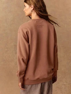 Next Rose Pink Relaxed Fit Essentials Longline Sweatshirt with Pockets^Women Loungewear|Nightwear