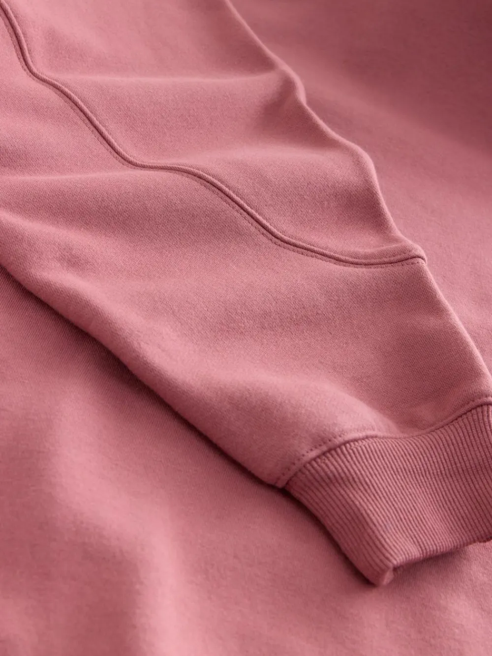 Discount Next Relaxed Fit Heavyweight Longline Hoodie Rose Pink