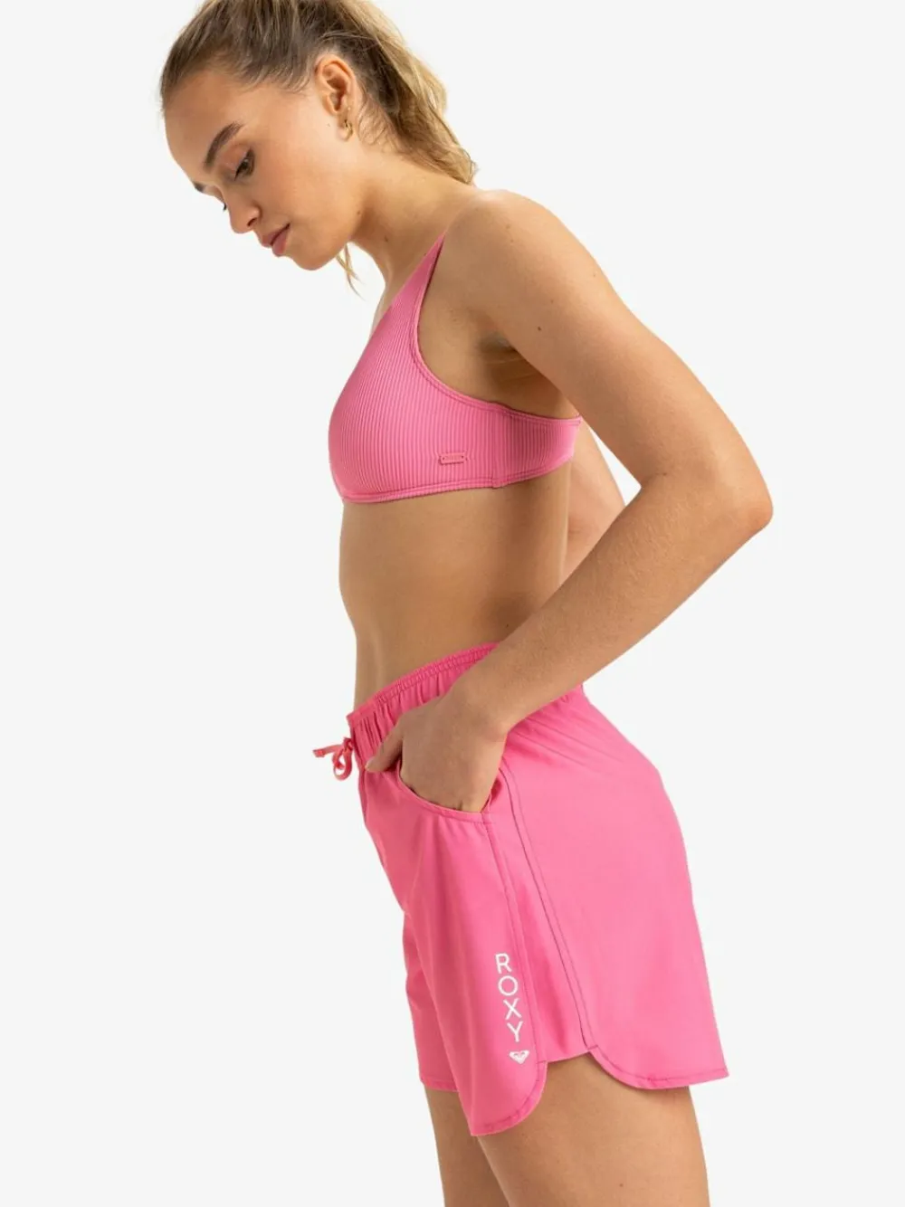 Online Roxy Pink Wave 5 Inch Mid Logo Board Shorts