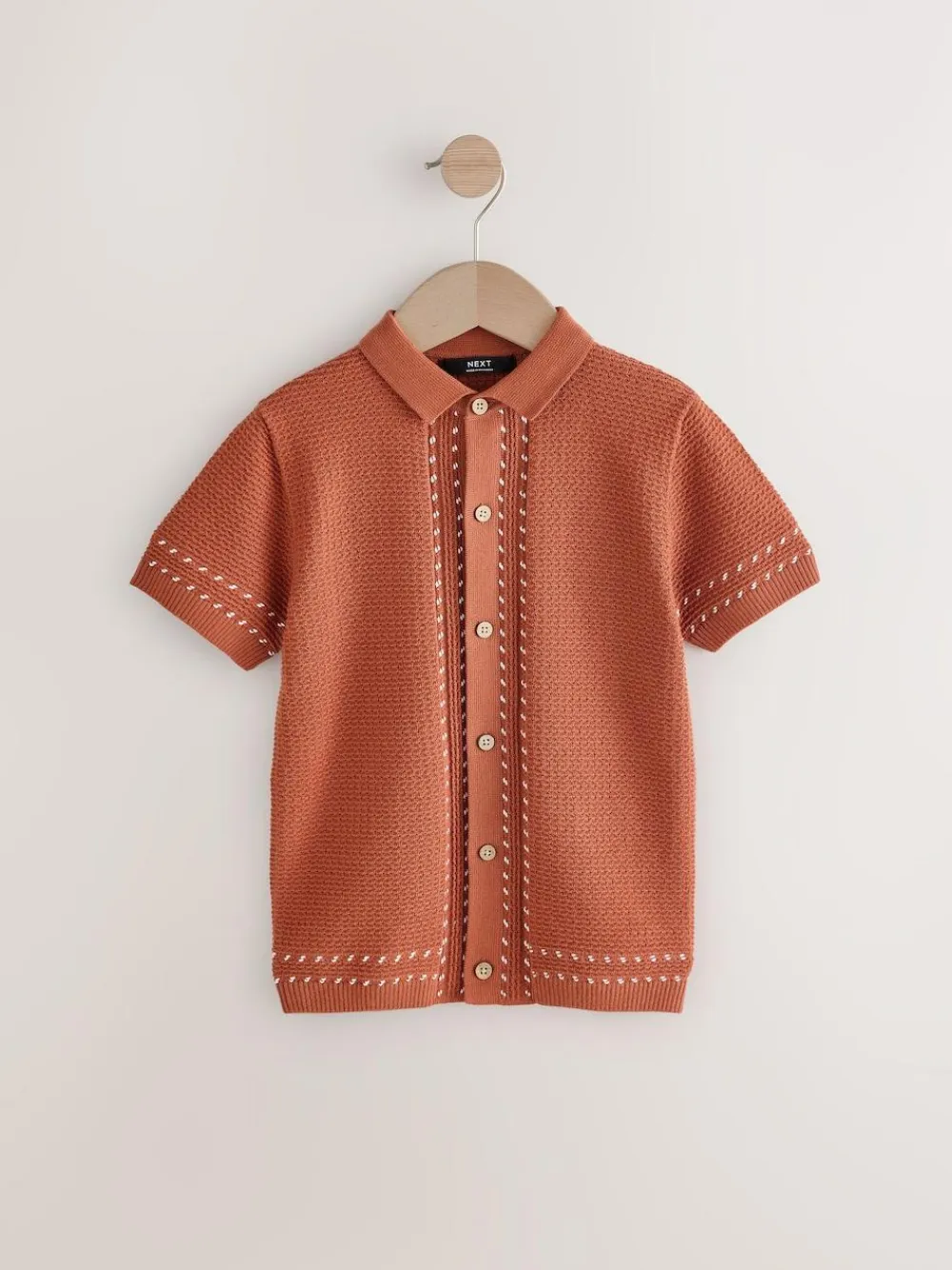 Next 100% Cotton Short Sleeve Knitted Polo Shirt (3-16yrs)^BOY Tops|Knitwear & Sweaters