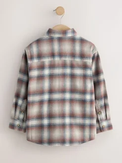 Best Next Long Sleeve Check Shirt and T-Shirt Set 2 Piece (3-16yrs) Rust Brown