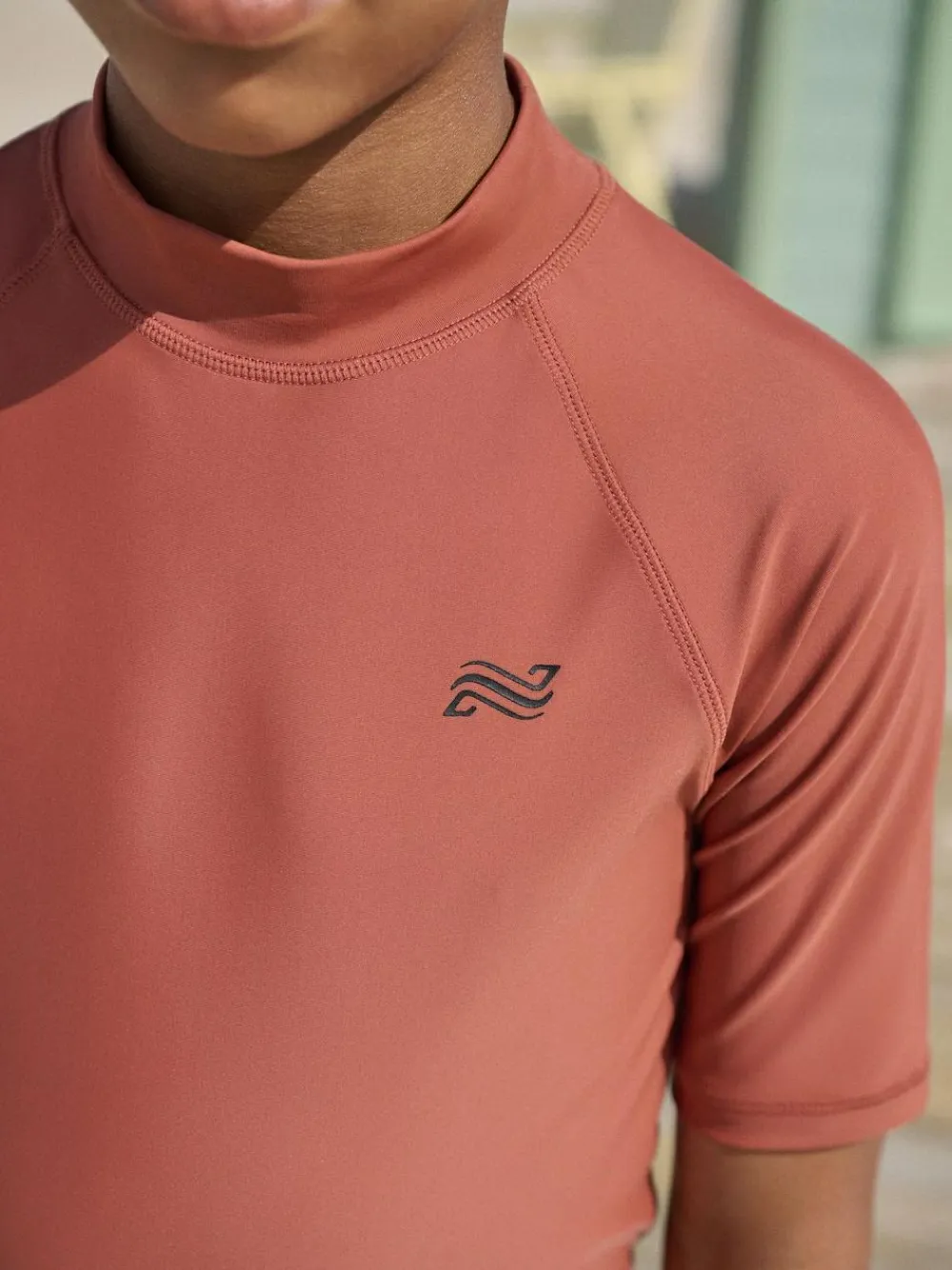 Next Rust Brown Short Sleeve Rash Vest (1.5-16yrs)