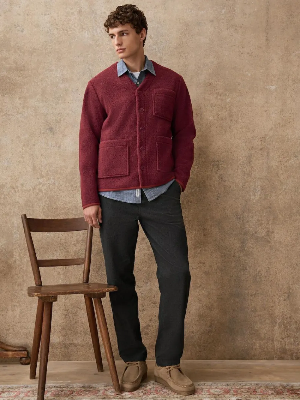 Next Wool Look Fleece Cardigan^ Loungewear