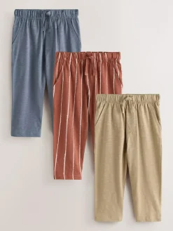 Next Stripe Joggers 3 Pack (3mths-7yrs)^BOY Pants & Leggings|Jeans & Joggers