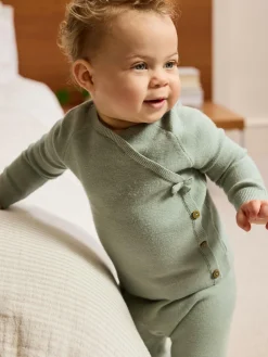 Next Baby Knitted Wrap Jumper and Leggings 2 Piece Set (0mths-2yrs)^ Baby Winter Clothing|Sets & Coords