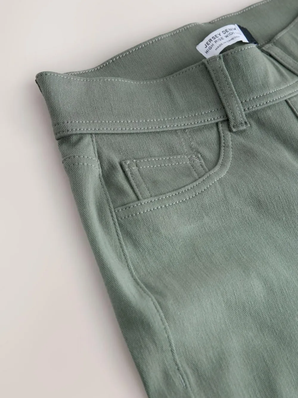Next Jersey Denim Wide Leg Trousers^Women Jeans|Jeans