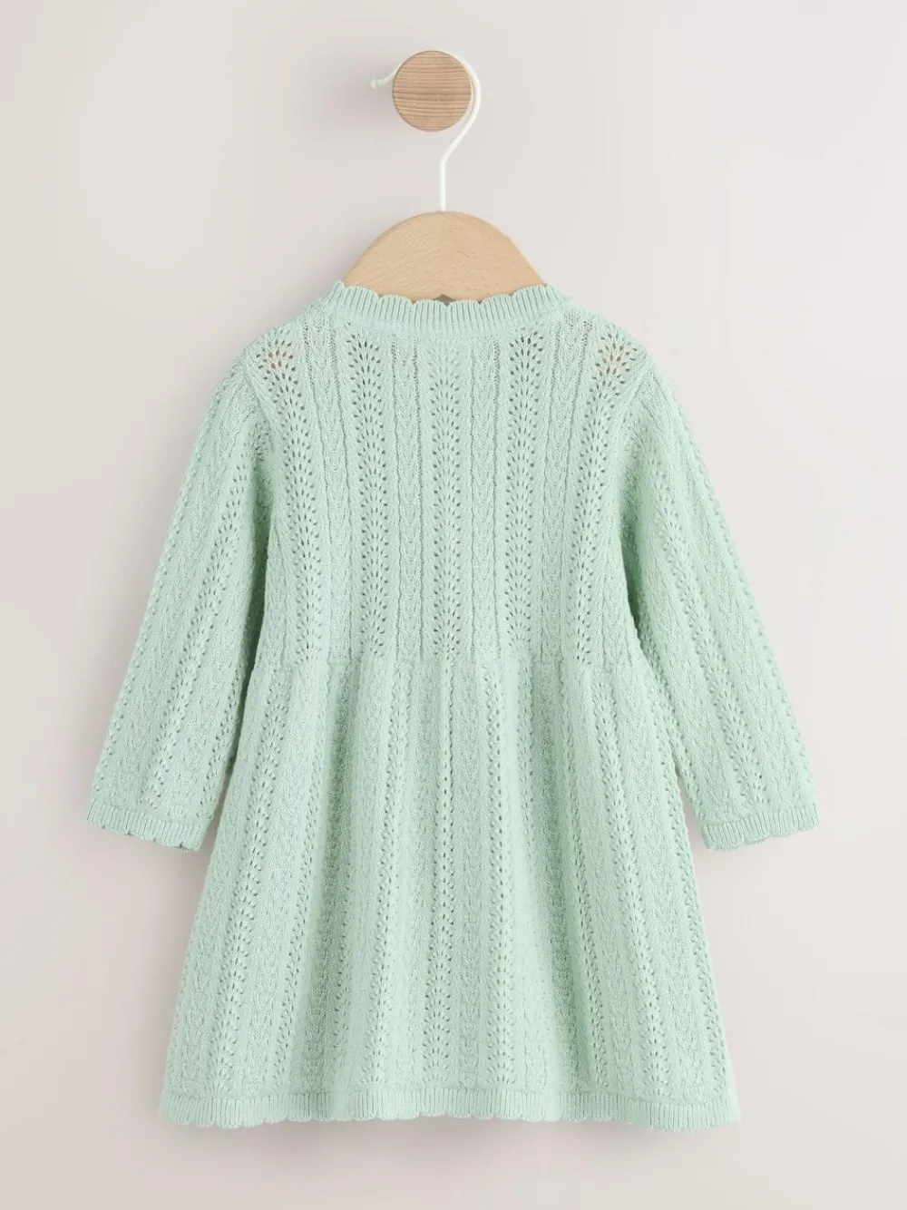 Hot Next Knitted Baby Dress (0mths-2yrs) Sage Green