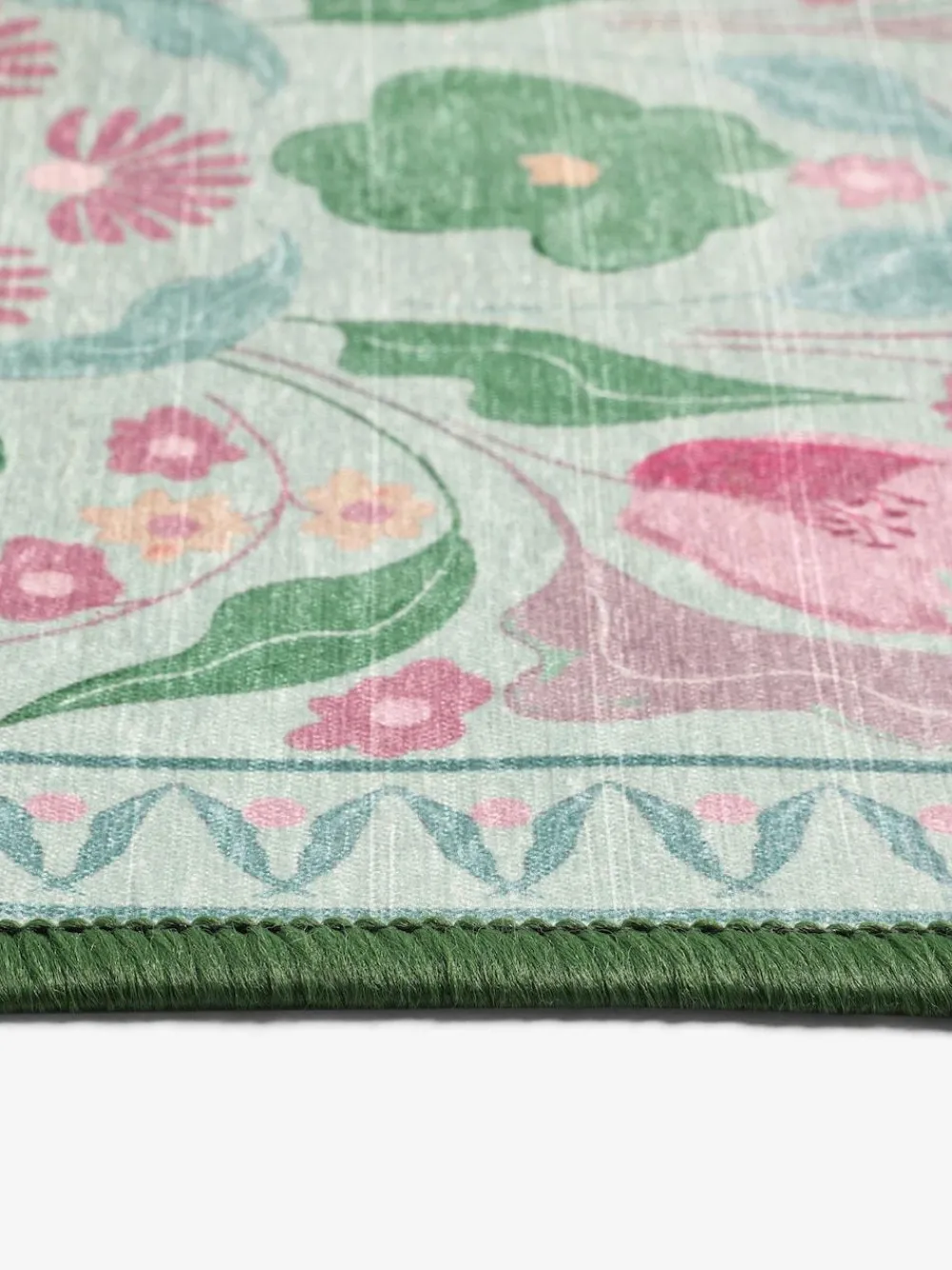Next Sage Green Washable Bettie Floral Print Doormat