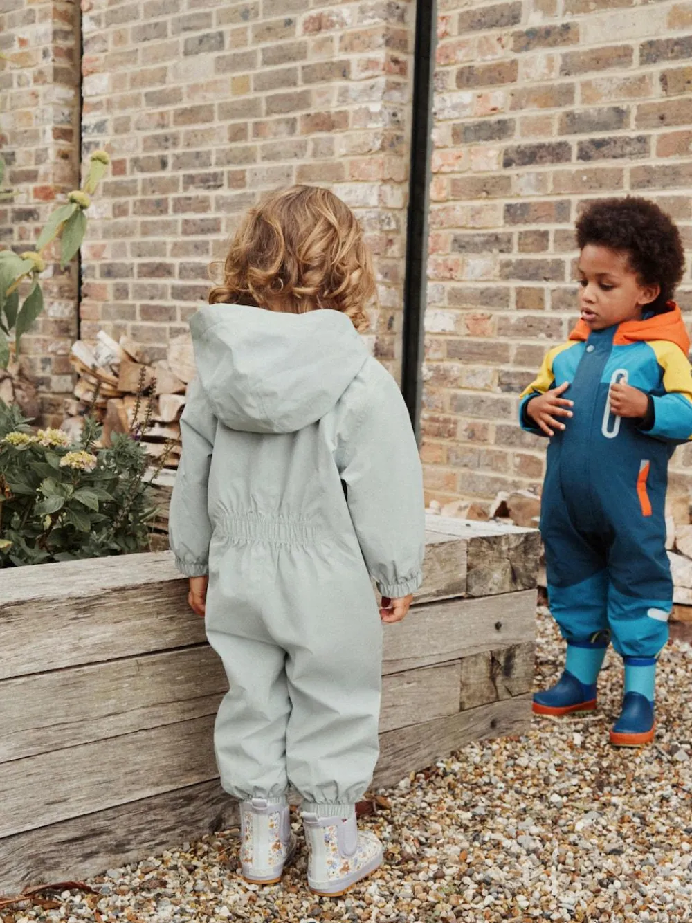 Next Sage Green Waterproof Printed Puddlesuit (3mths-7yrs)^ Coats, Jackets & Pramsuits|Coats, Jackets & Pramsuits