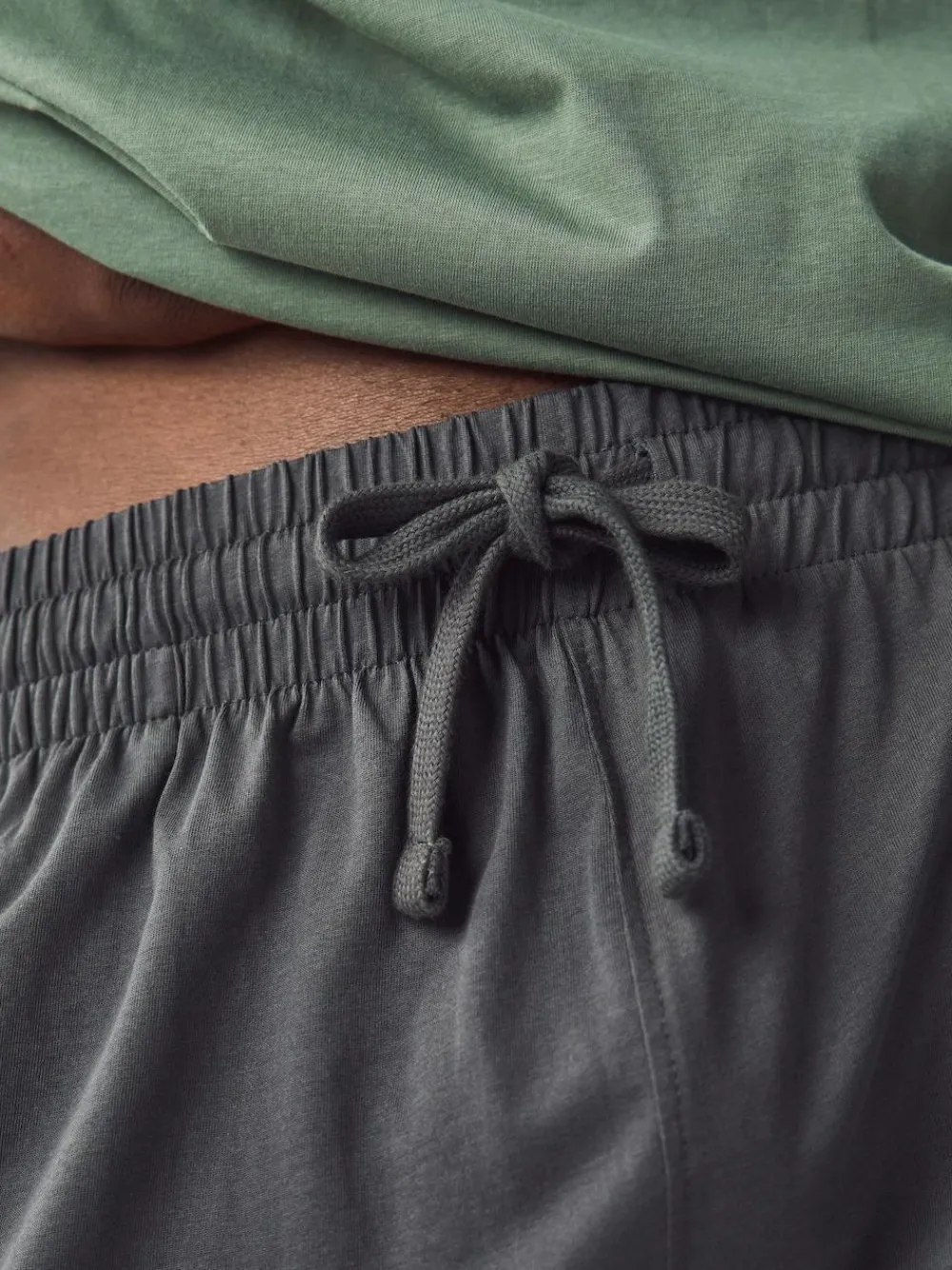 Best Next Sage Green/Slate Grey Jersey Short Pyjamas Set 2 Pack