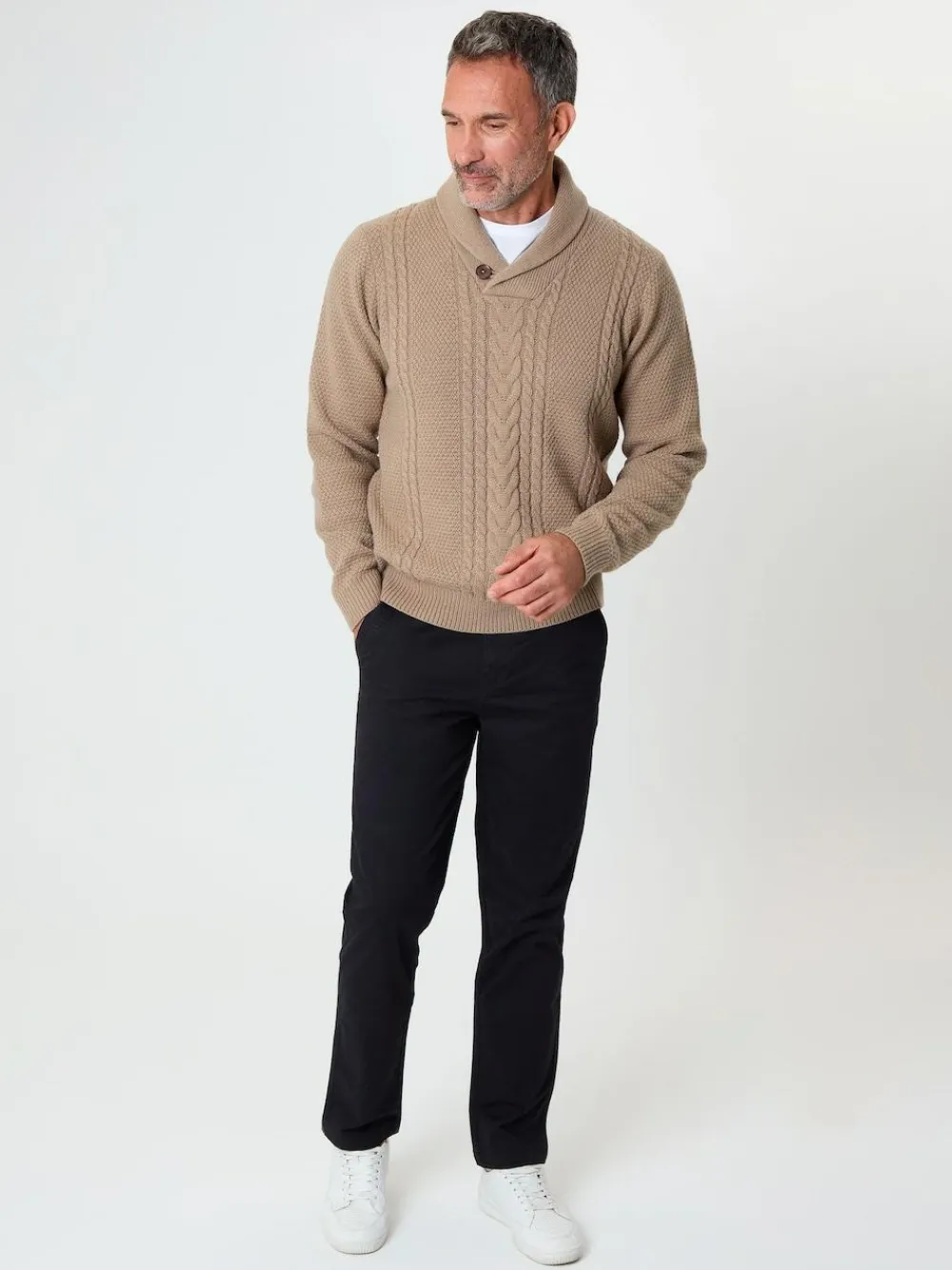 Saltwell Cable Knit Shawl Neck Jumper^ Knitwear|Knitwear
