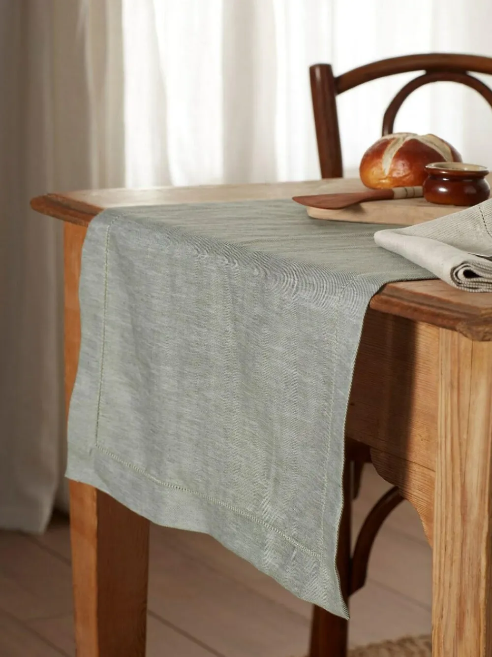 Outlet Secret Linen Store Twill Table Runner Olive Green