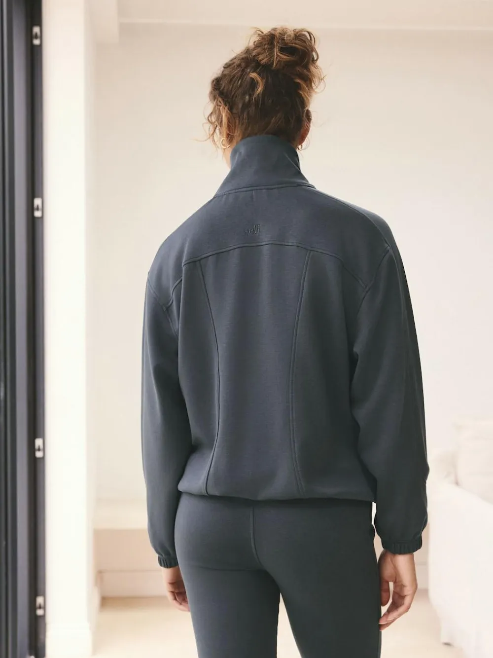 New self. Half Zip Modal Sweatshirt Blue