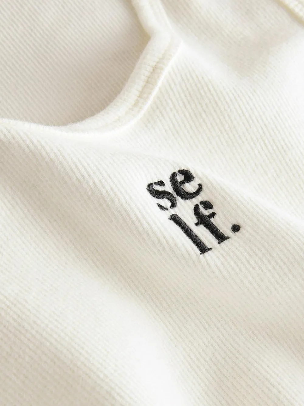 self. Cotton Rib Scoop Neck Vest^Women Loungewear