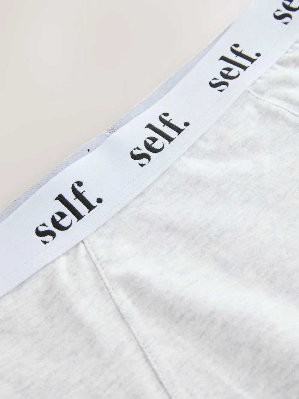 Sale self. Short Logo Knickers Grey Marl