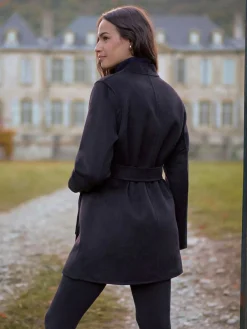 Seraphine Black Double Breasted Wool Maternity Coat^Women Coats & Jackets|Coats & Jackets
