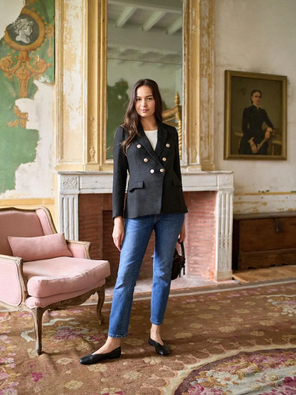 Seraphine Black Maternity Tweed Blazer^Women Coats & Jackets|Coats & Jackets