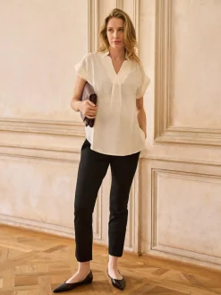 Seraphine Black Tall Overbump Maternity Everyday Work Trouser
