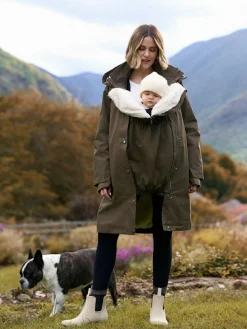 Seraphine 3 in 1 Maternity & Babywearing Parka with Borg Lining^Women Coats & Jackets|Coats & Jackets