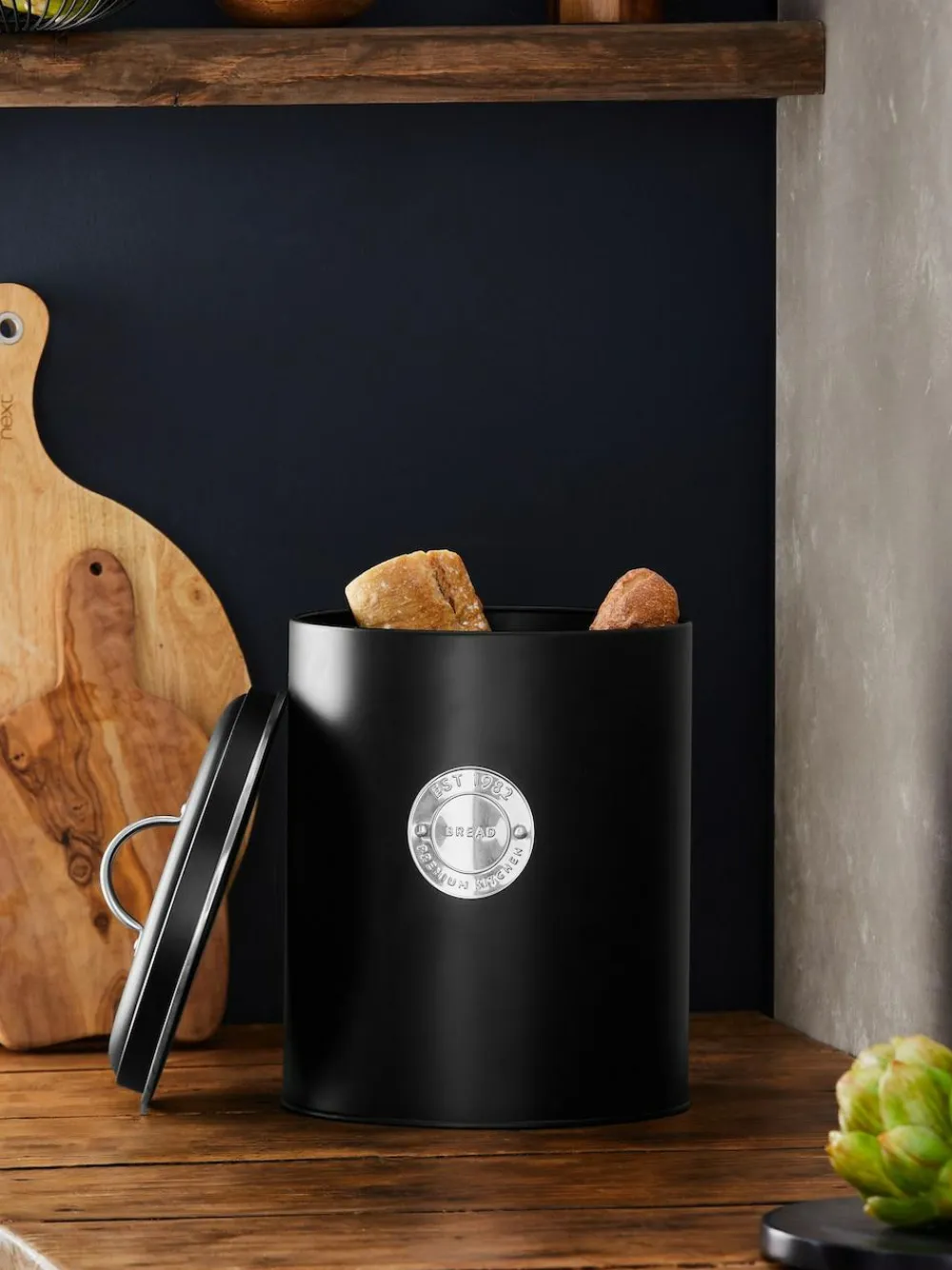Next Set of 3 Black Badge Single Storage Jars^ Storage & Organisation