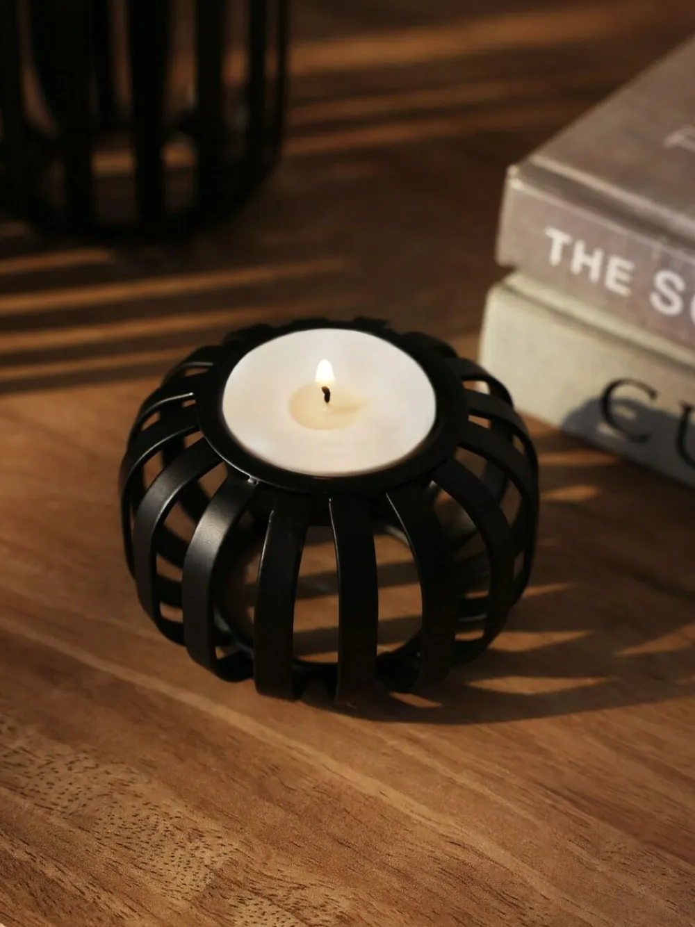 Hot Next Set of 3 Black Wire Tea Light Candle Holders